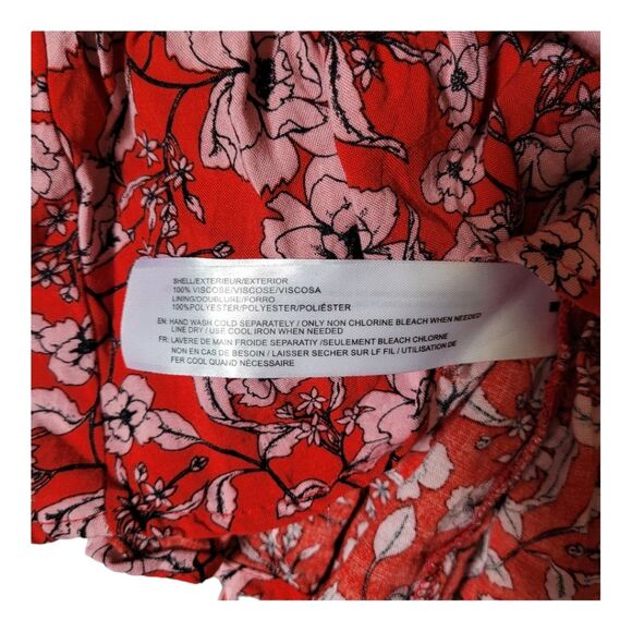 Band of Gypsies Red & Pink Boho Floral Dress Size Medium - Picture 5 of 11